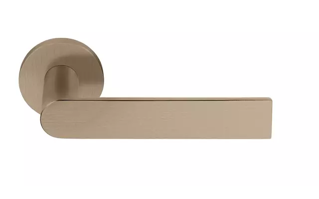 Deurkruk PVD licht brons Arc Piet Boon op verende rozet PBA101-G